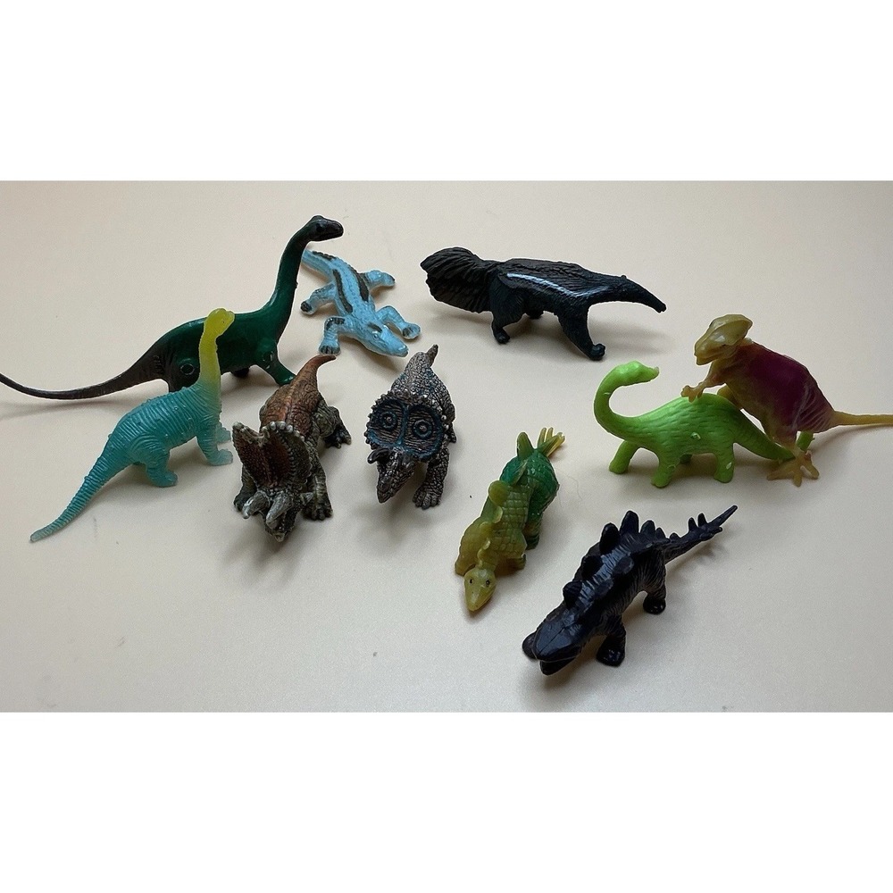 Dinosaurs! Lot of 10. All Types. Plastic. 2 Inch.